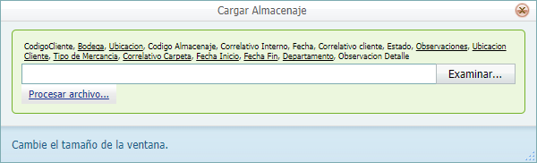 GeneralAlmacenajeBotonImportarVentana