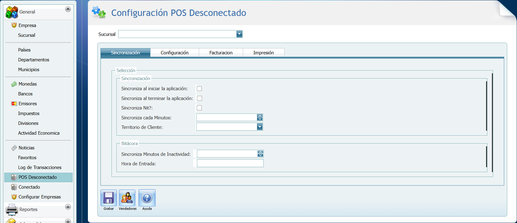 GeneralPOSDesconectado