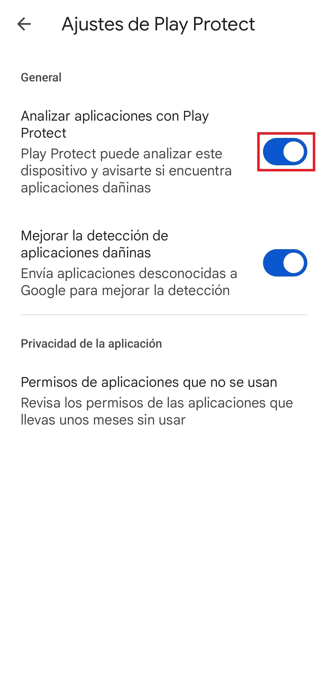 GOMremotoPlayStoreAbrirTresPuntosPlayProtectEngranajeAnalizar