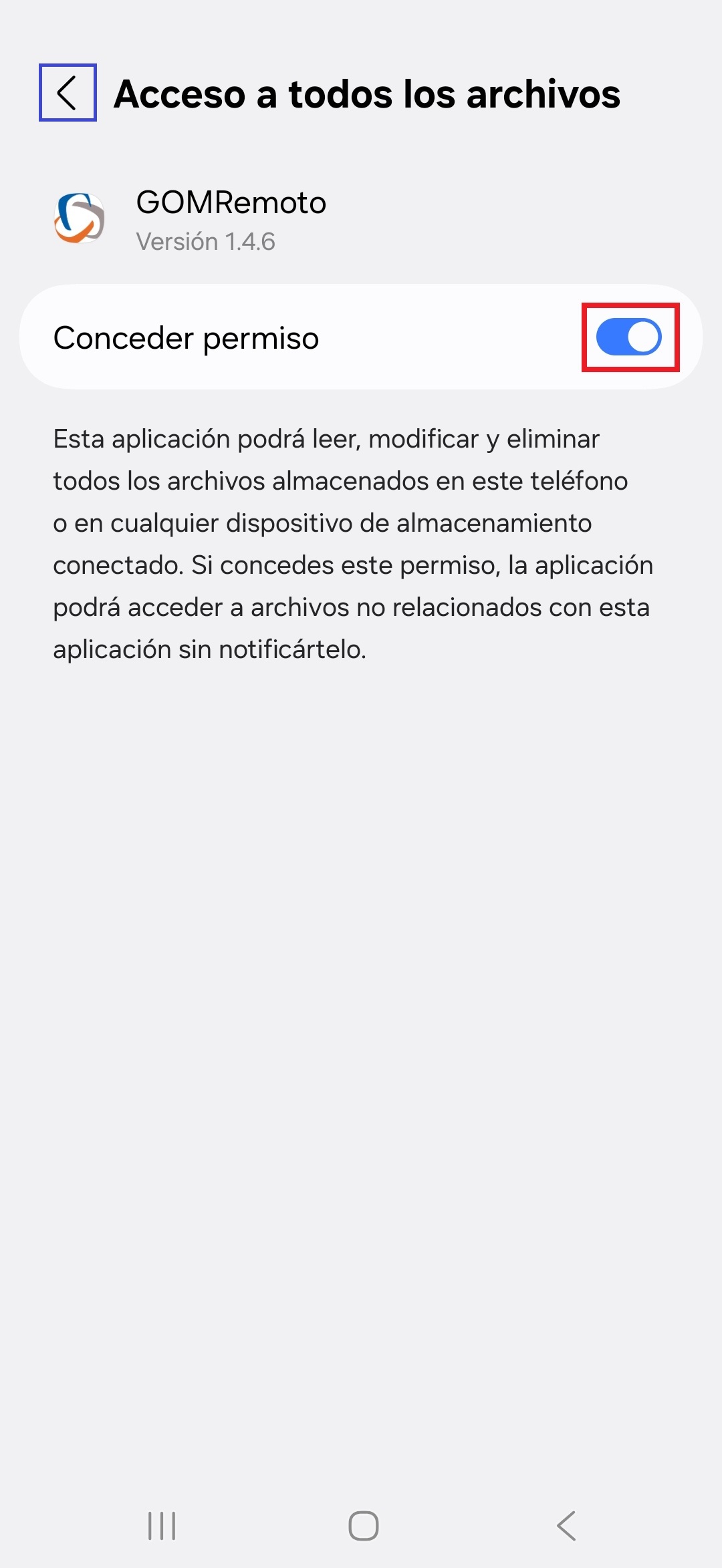 GOMremotoTransferirConcederRegresar