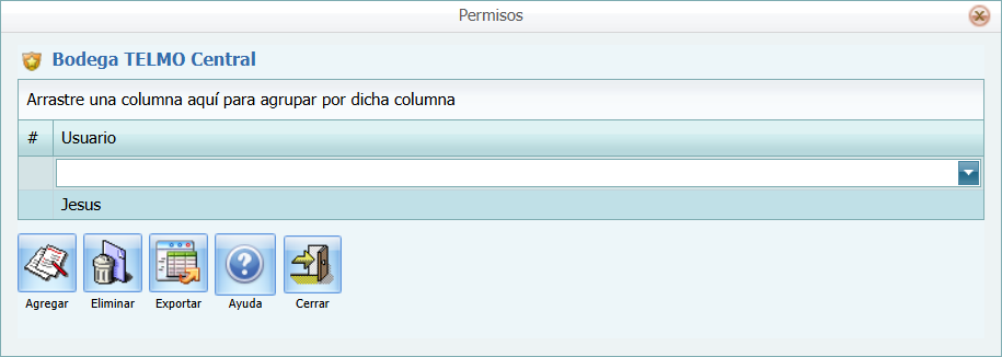 Inventario Bodega Usuario Agregado