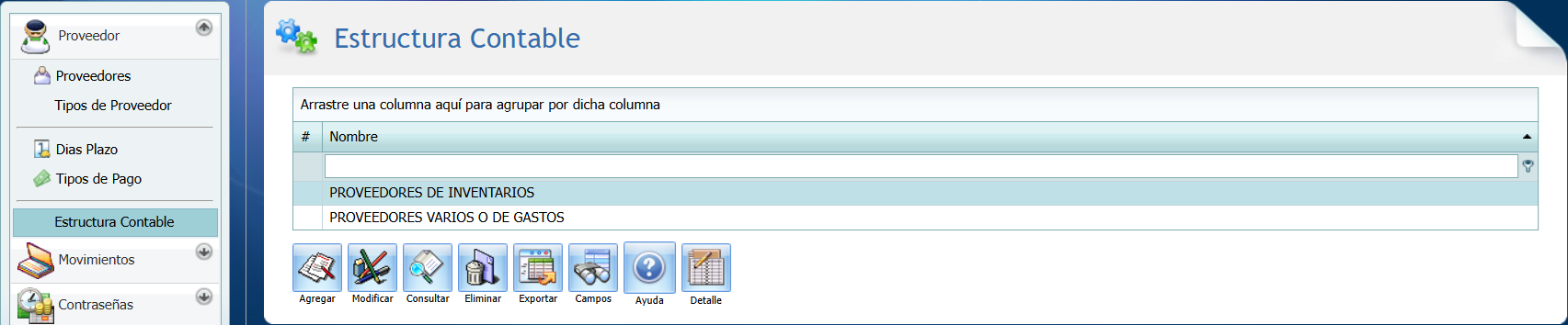 Cuantas Por Pagar Estructura Contable