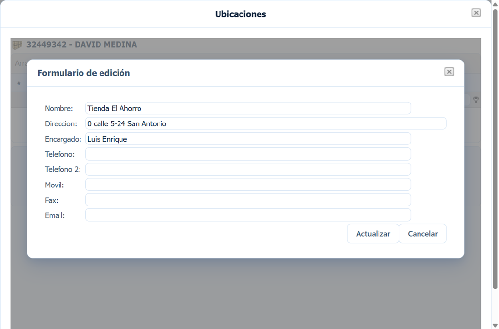 Cuentas Por Cobrar Clientes Ubicacion Ventana