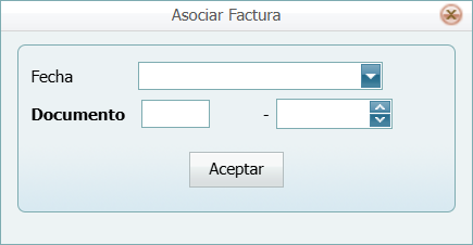 Cuentas por Cobrar Contratros Asociar Factura
