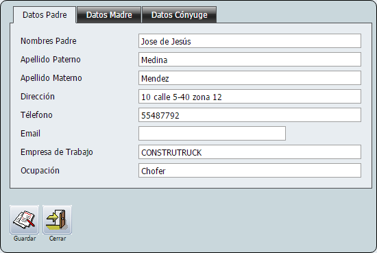 Empleados Nuevo Nucleo Familiar Padre