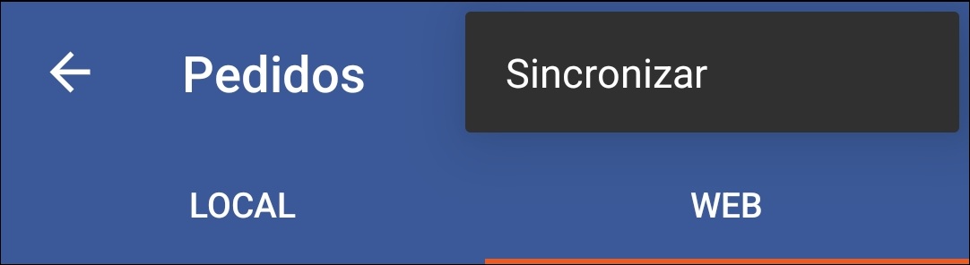 GOMserver App Sincronizar Pendiente Web Sincronizar