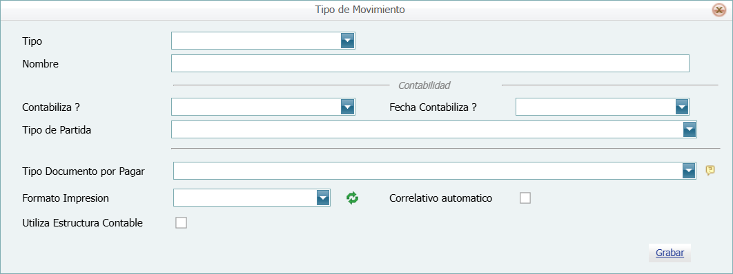 Bancos Tipo Movimiento Nuevo