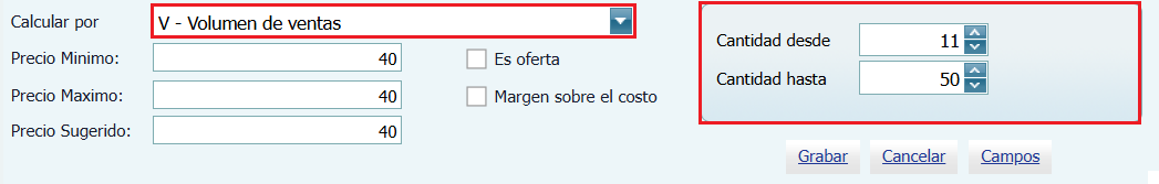 Productos Calcular Por Volumen de ventas 3
