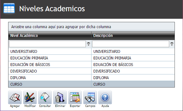 Empleados Niveles Academicos Lleno