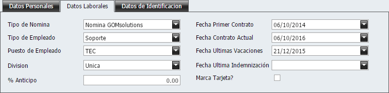 Empleados Nuevo Datos Laborales