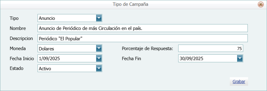 Cuantas Por Cobrar Clientes Campana Ventana Llena