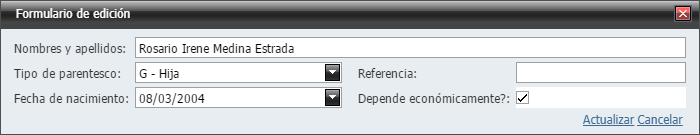 Empleados Nuevo Parientes Nuevo Lleno