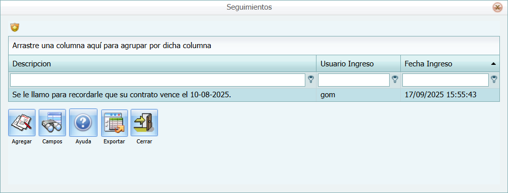 Cuentas por Cobrar Contratos en Pausa Lista Seguimiento