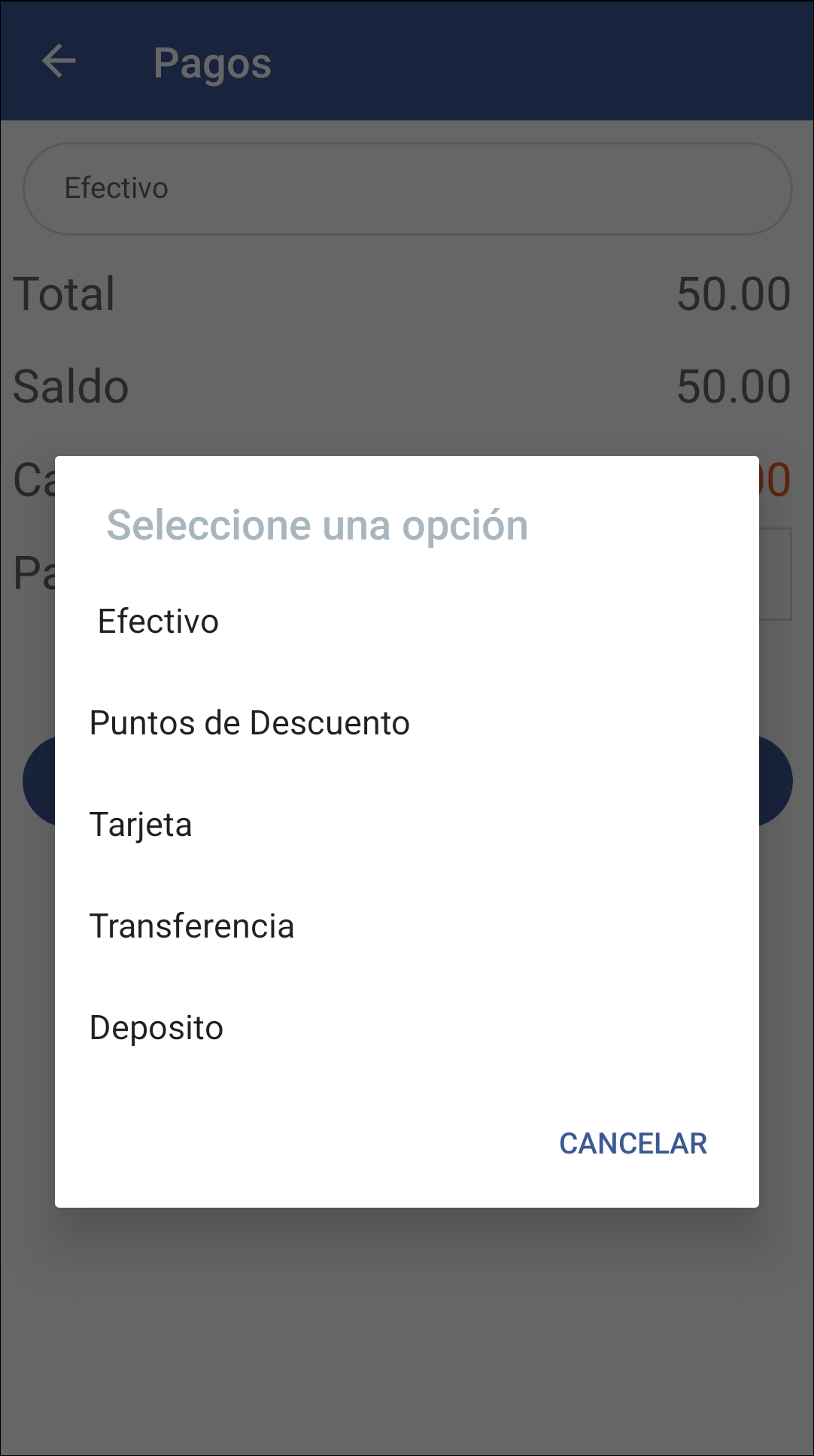 GOMserver App Pedidos Totales Cobrar Tipo