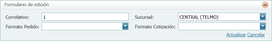 Facturacion Pedido Correlativo Agregar