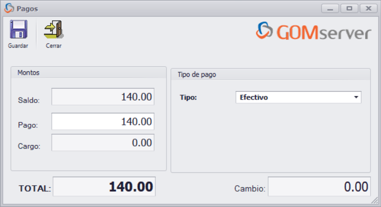 GOMserver Puntos de Descuento Canje Efectivo