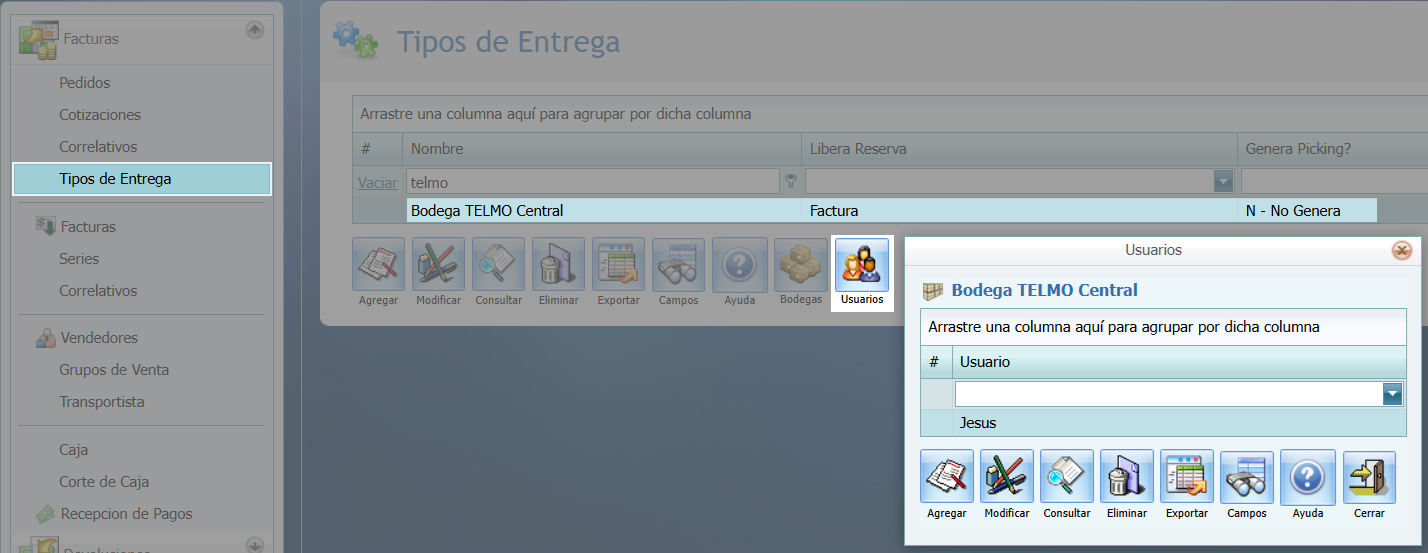 Seguridad Por Usuario Tipos de Entrega 2