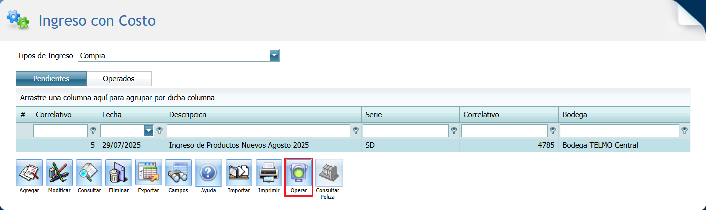 Ingreso con Costo Operar 2