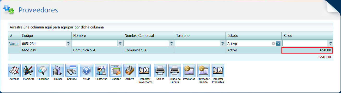 Cuentas por Pagar Contrasena de Pago Proveedor Antes