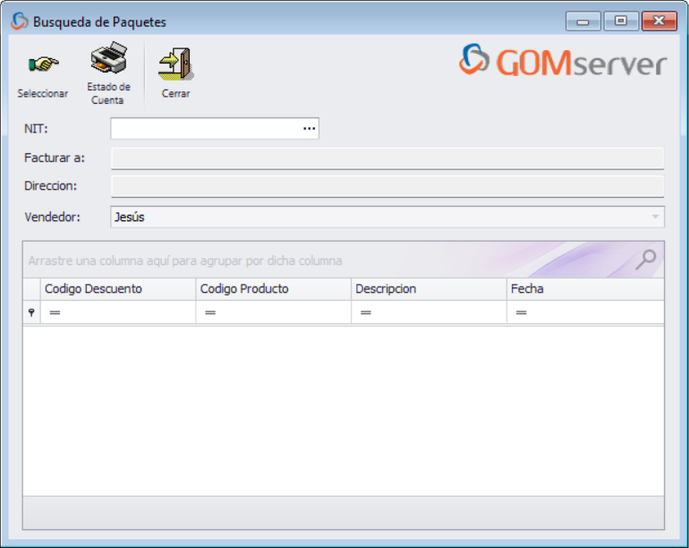 Facturacion Paquete Ventana