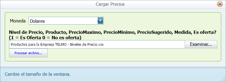 Carga de Precios Masivo Lleno2
