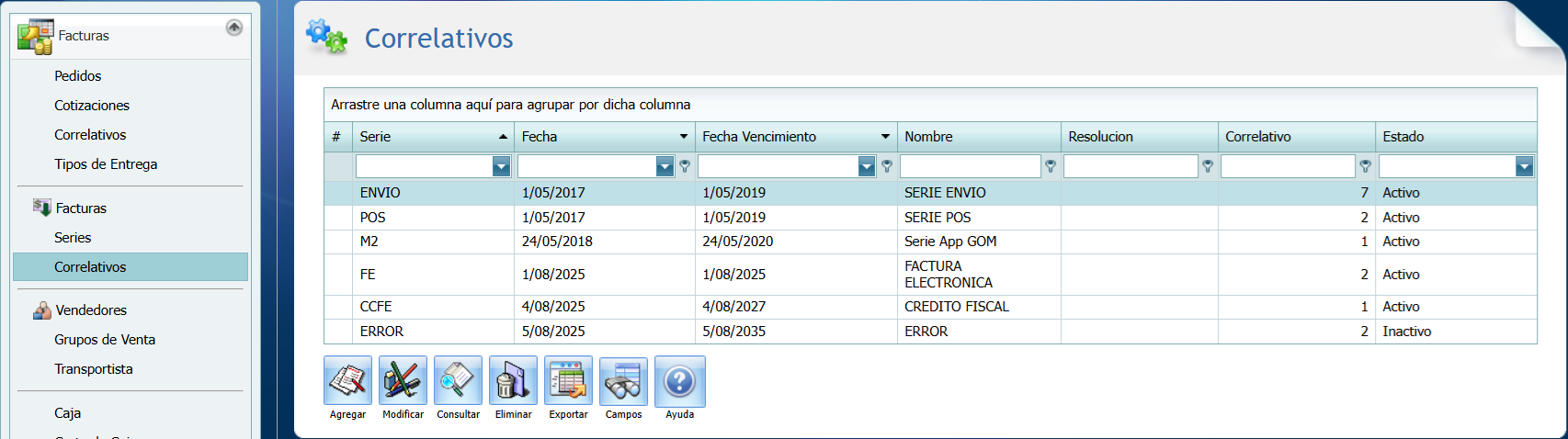 Facturacion Correlativo