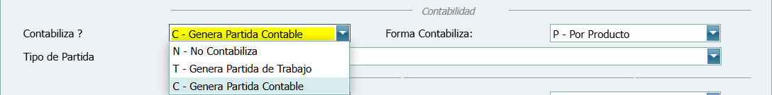 Contabilidad Enlaces Serie de Facturas Ventana Contabiliza