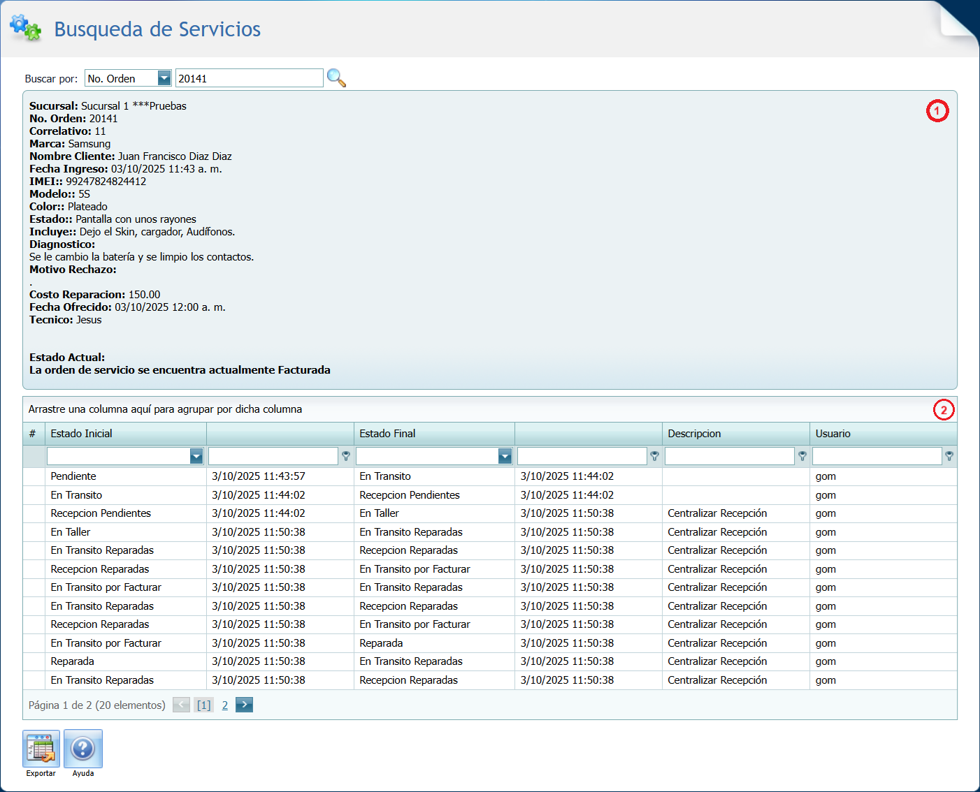 Help Desk Servicio Busqueda Nueva