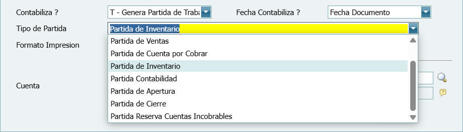 Contabilidad Enlaces Tipos de Movimiento Modificar Tipo