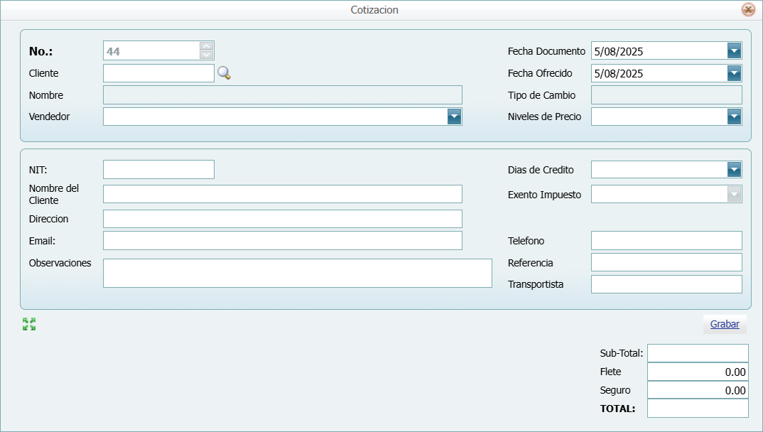 Facturacion Cotizaciones Nueva