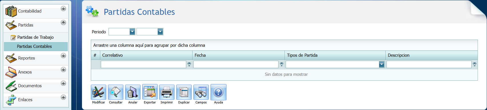 Partidas Partidas Contables