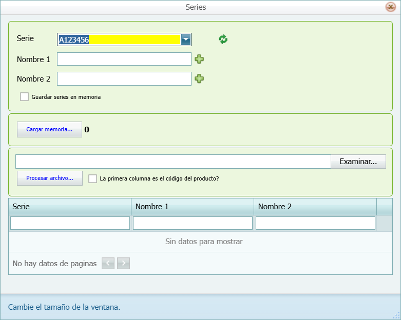 Facturacion Numero de Serie