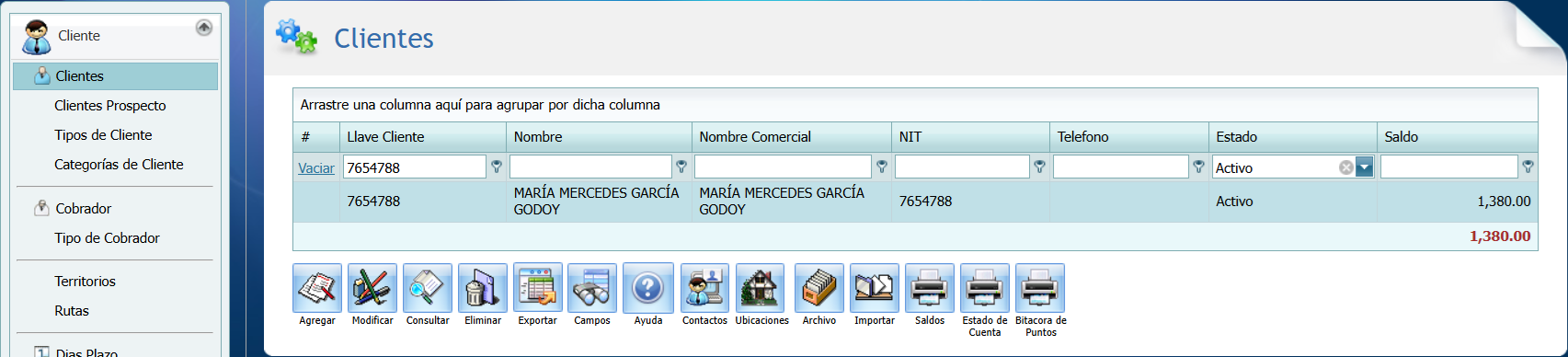 Cuentas por Cobrar Saldo