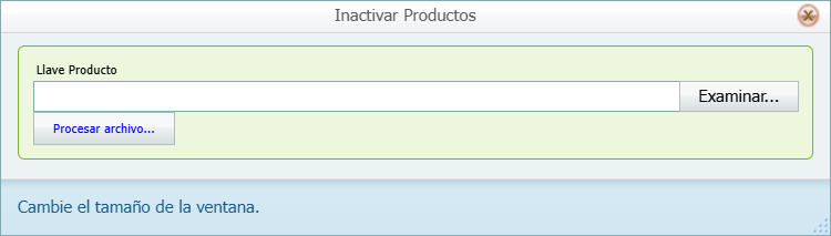 Producto Inactivar Boton Ventana