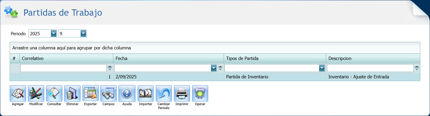 Partidas Partidas de Trabajo 3