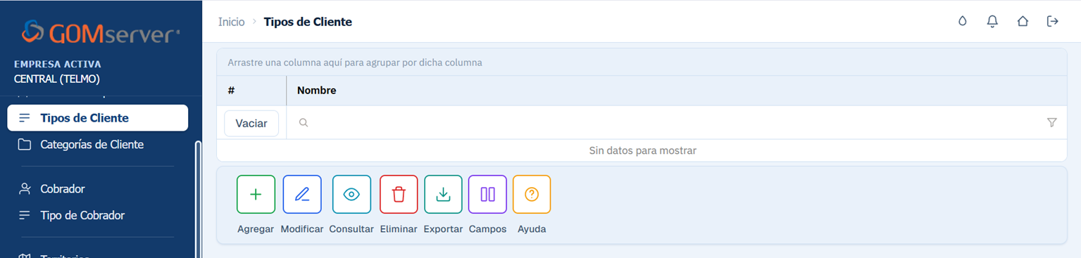 Cuentas Por Cobrar Tipos de Cliente