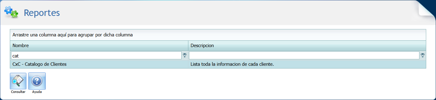 Reporte Estandar Cuenta por Cobrar Reporte