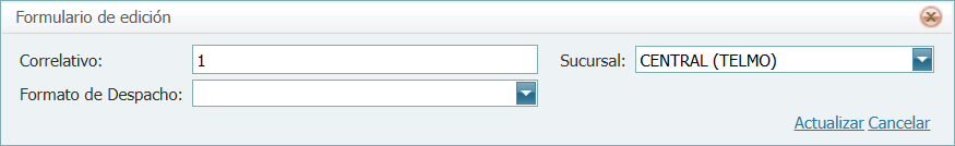 Facturacion Despacho Correlativo Lleno