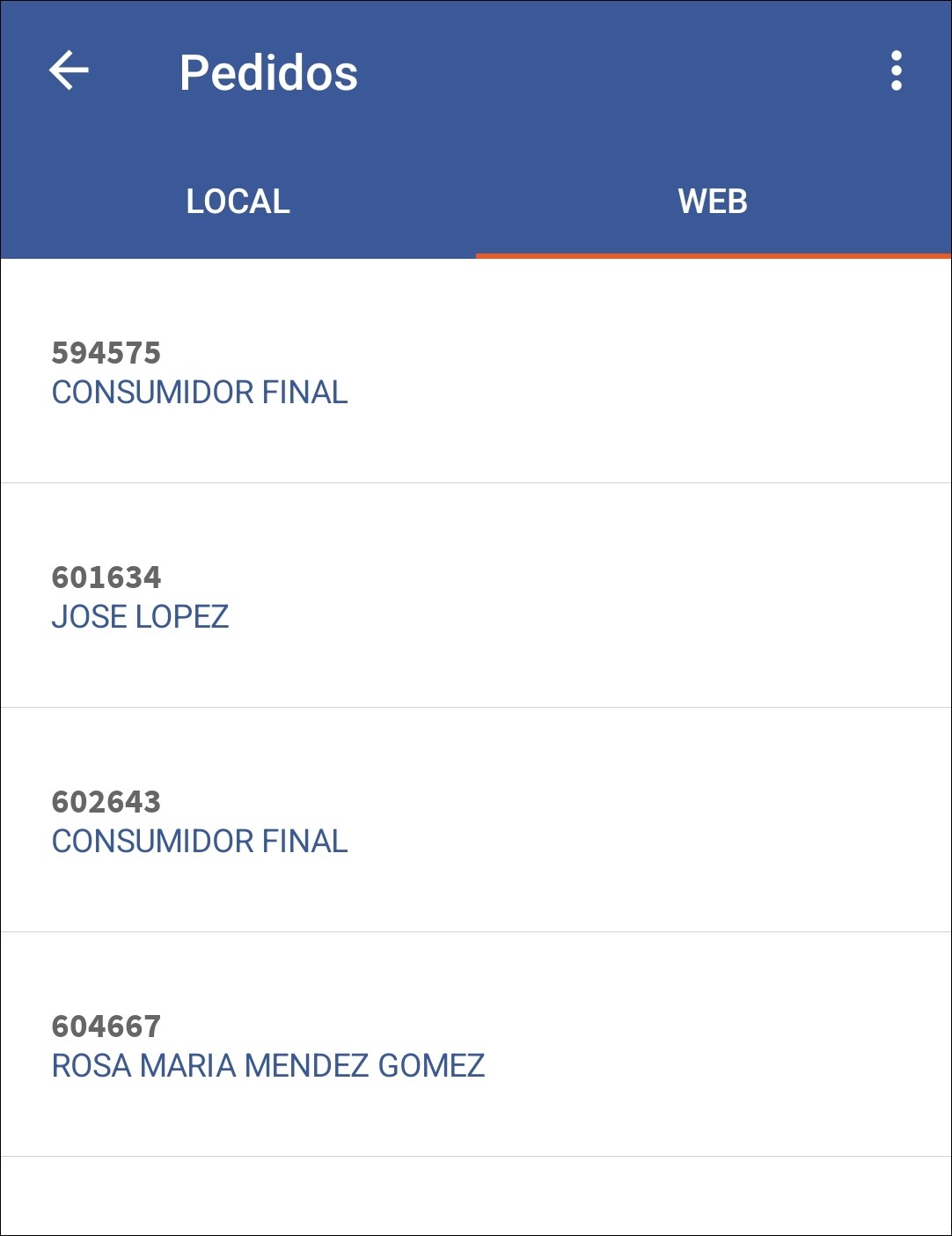 GOMserver App Sincronizar Pendiente Web