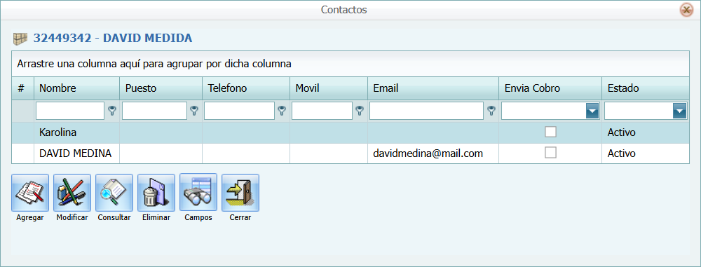 Cuentas por Cobrar Contratos en Pausa Contactos