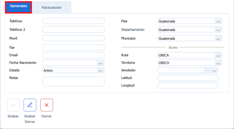 Cuentas Por Cobrar Clientes Generales General