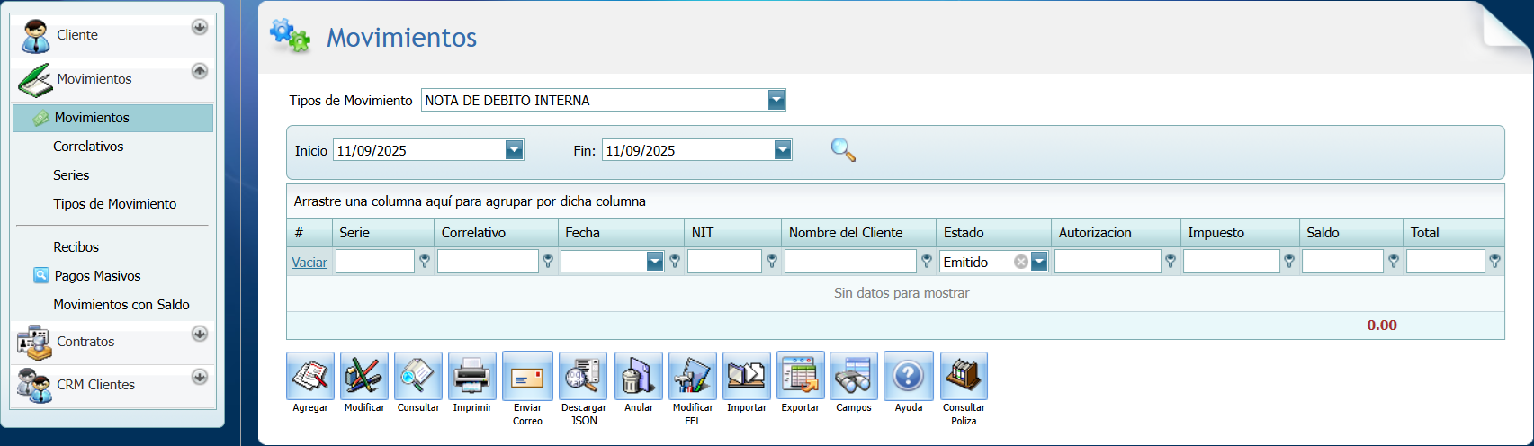 Cuentas Por Cobrar Movimiento Cargo
