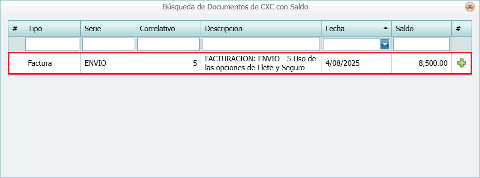 Cuantas Por Cobrar Movimiento Abono Seleccionar Documento
