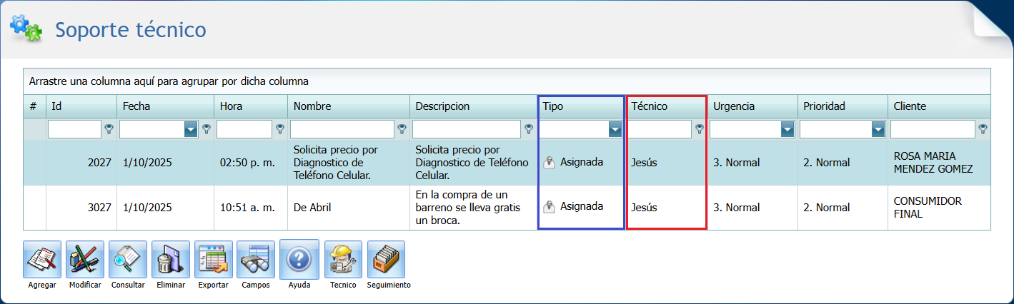 Help Desk Soporte Asignado