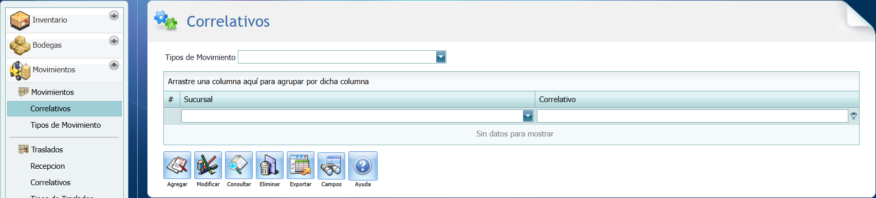 Correlativos Tipo de Movimiento