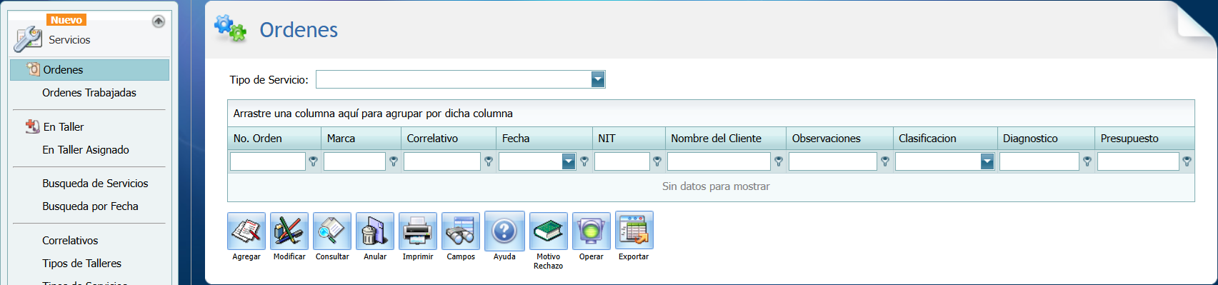 Help Desk Servicio Orden