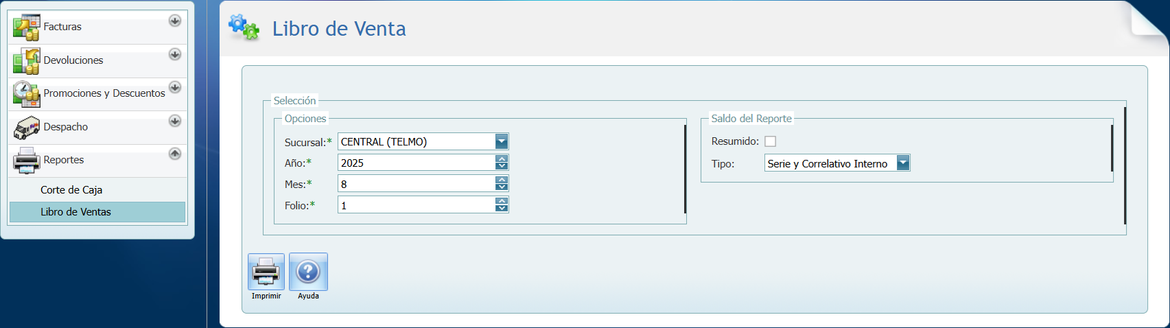 Libro de Ventas Lleno