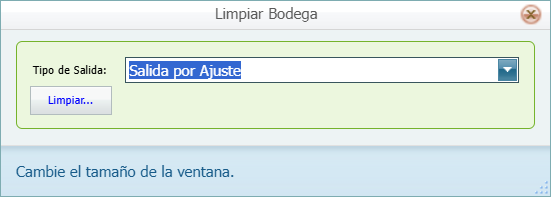 Limpiar Bodega Ventana