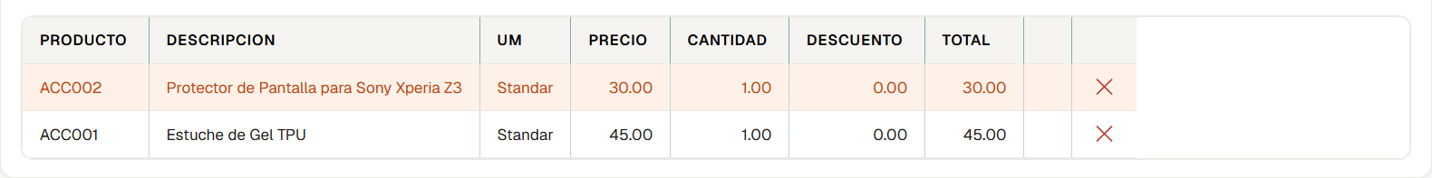 Factura Rapida Uso Detalle Lleno