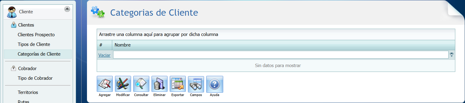 Categorias de Cliente